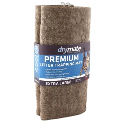 Premium Debossed Paw Litter Trapping Mat - Taupe