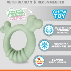 Puppy Chew Chicken Flavour Teething Tactile Ring Dog Toy