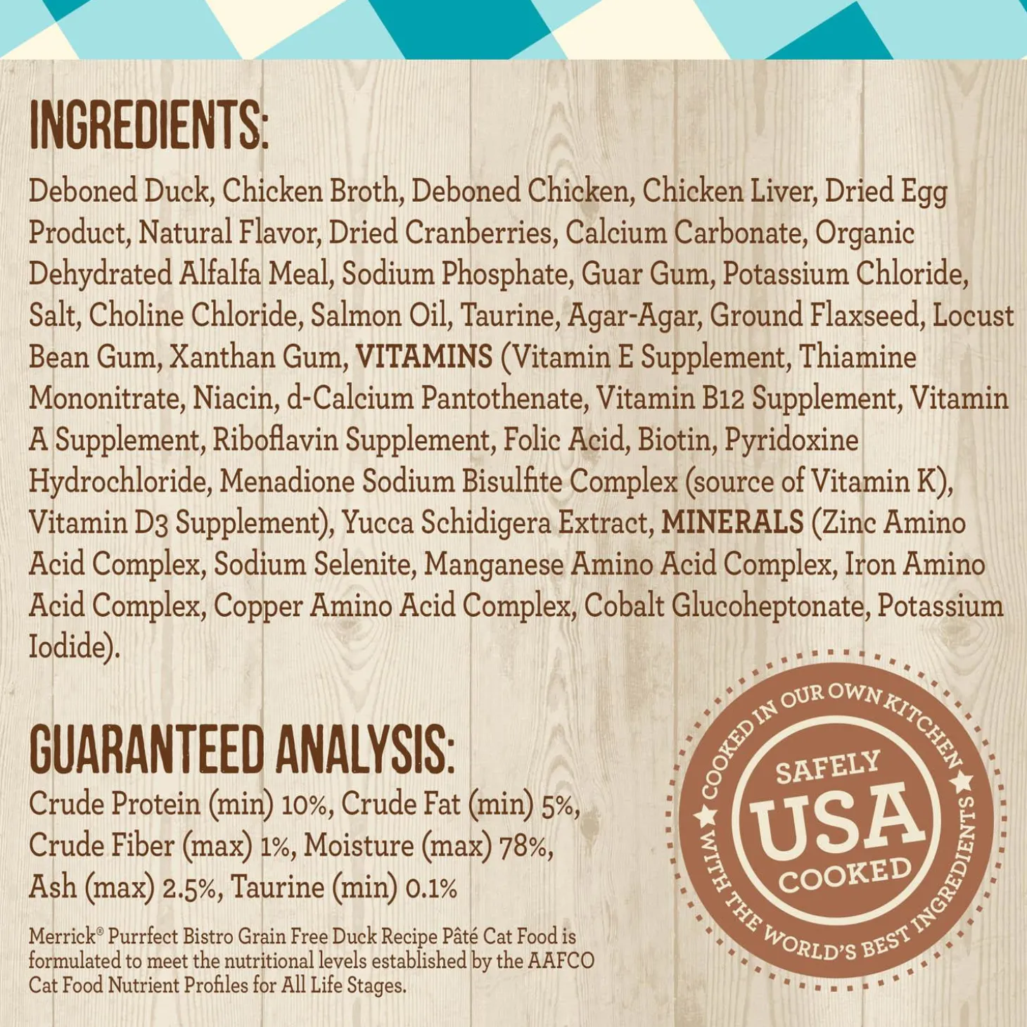 Purrfect Bistro Duck Recipe Pate Cat Food