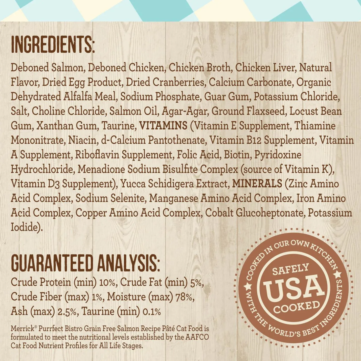 Purrfect Bistro Salmon Recipe Pate Cat Food