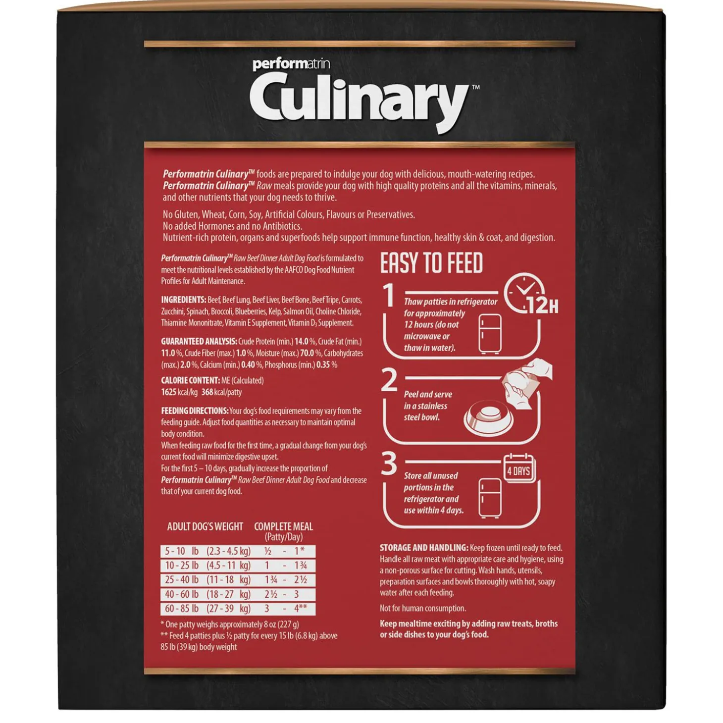 Raw Beef Dinner Adult Dog Food