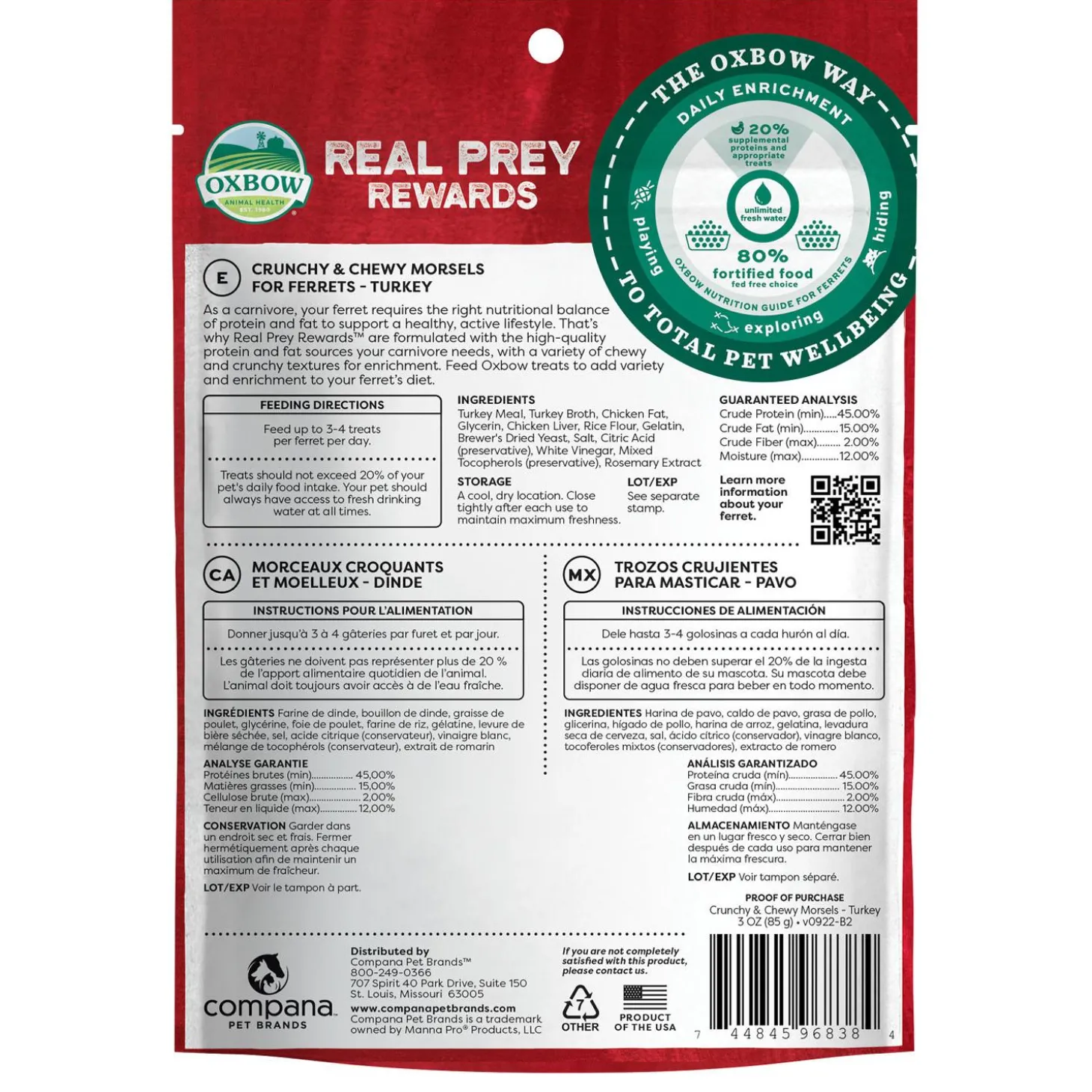 Real Prey Rewards Turkey Flavour Ferret Treats