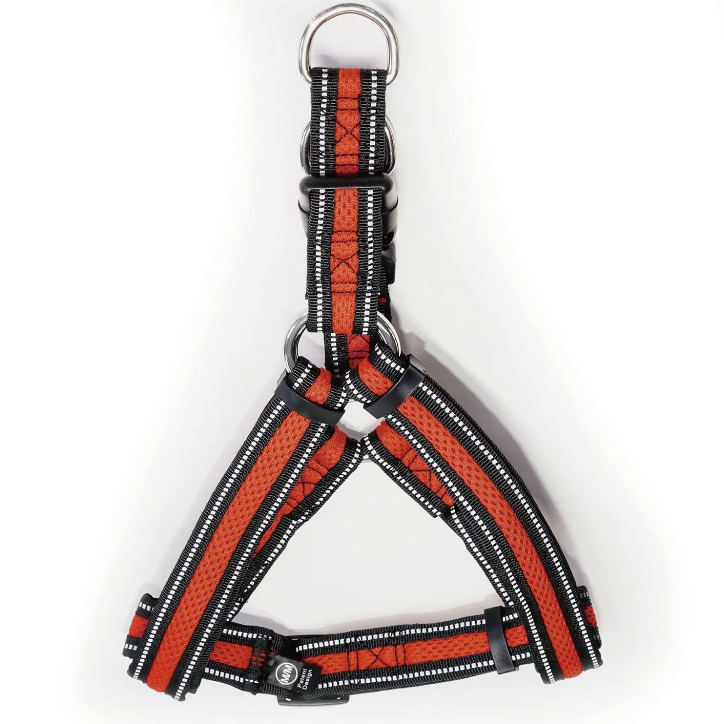 Reflective Air Mesh Step-In Orange Dog Harness