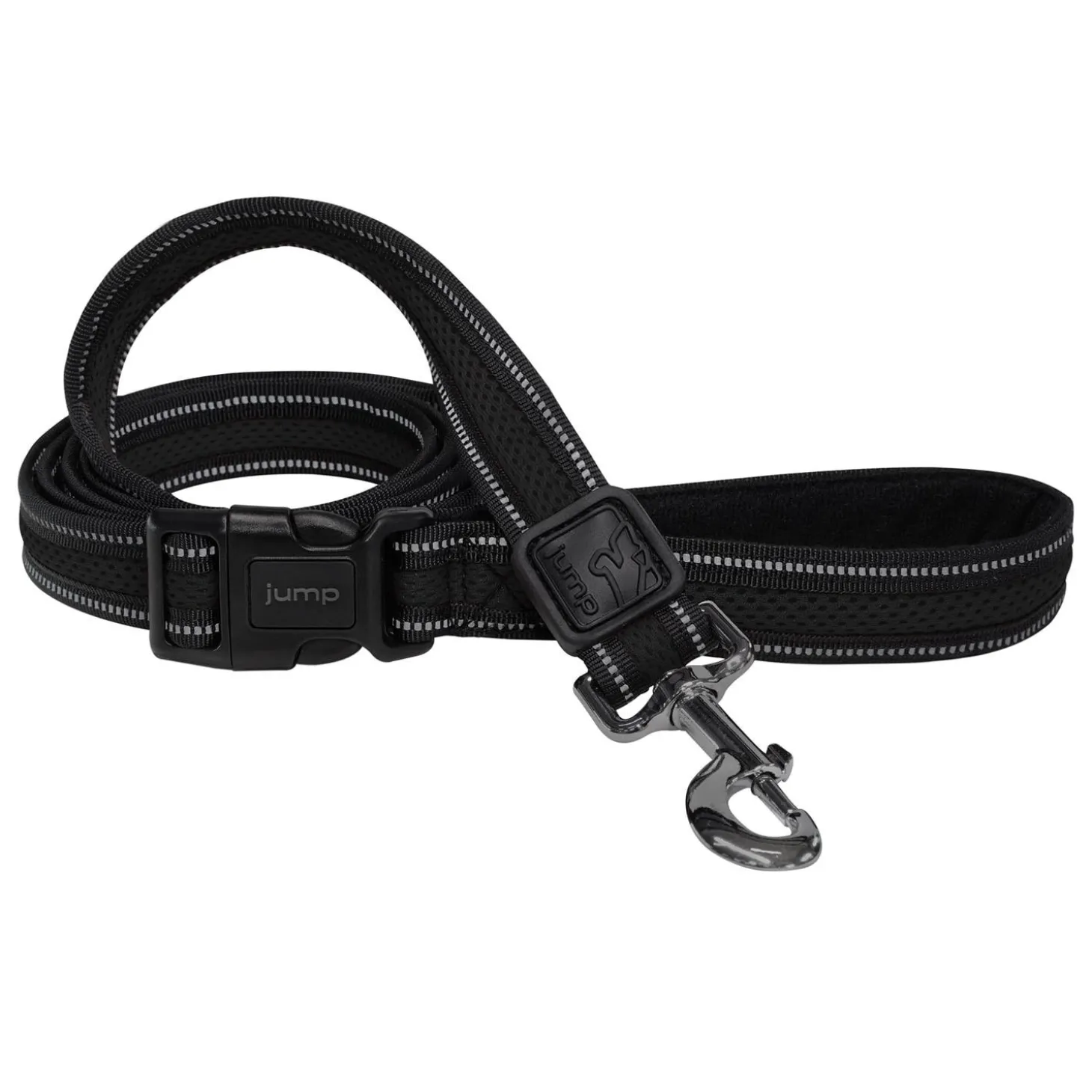 Reflective Mesh Black Dog Leash