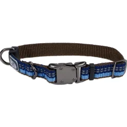 Reflective Nylon Adjustable Dog Collar - Sapphire