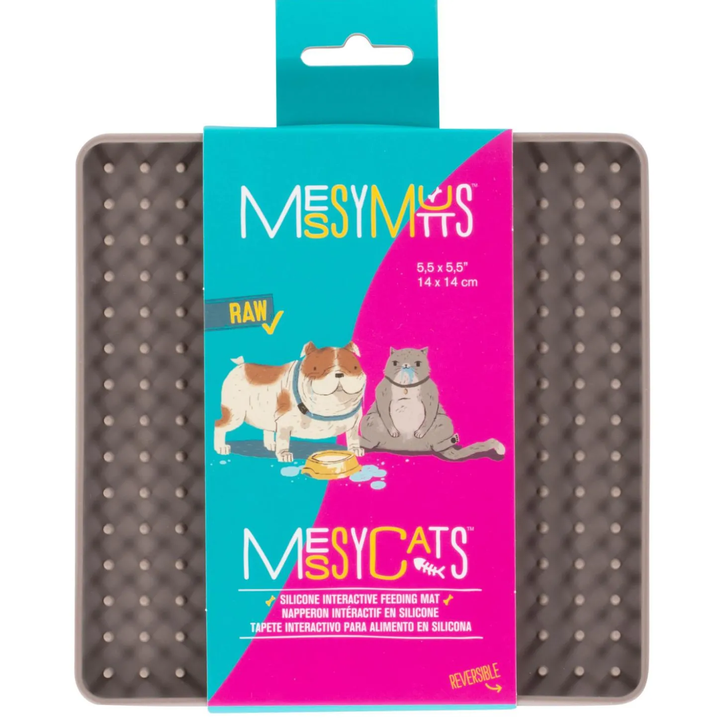 Reversible Interactive Grey Feeding & Licking Mat