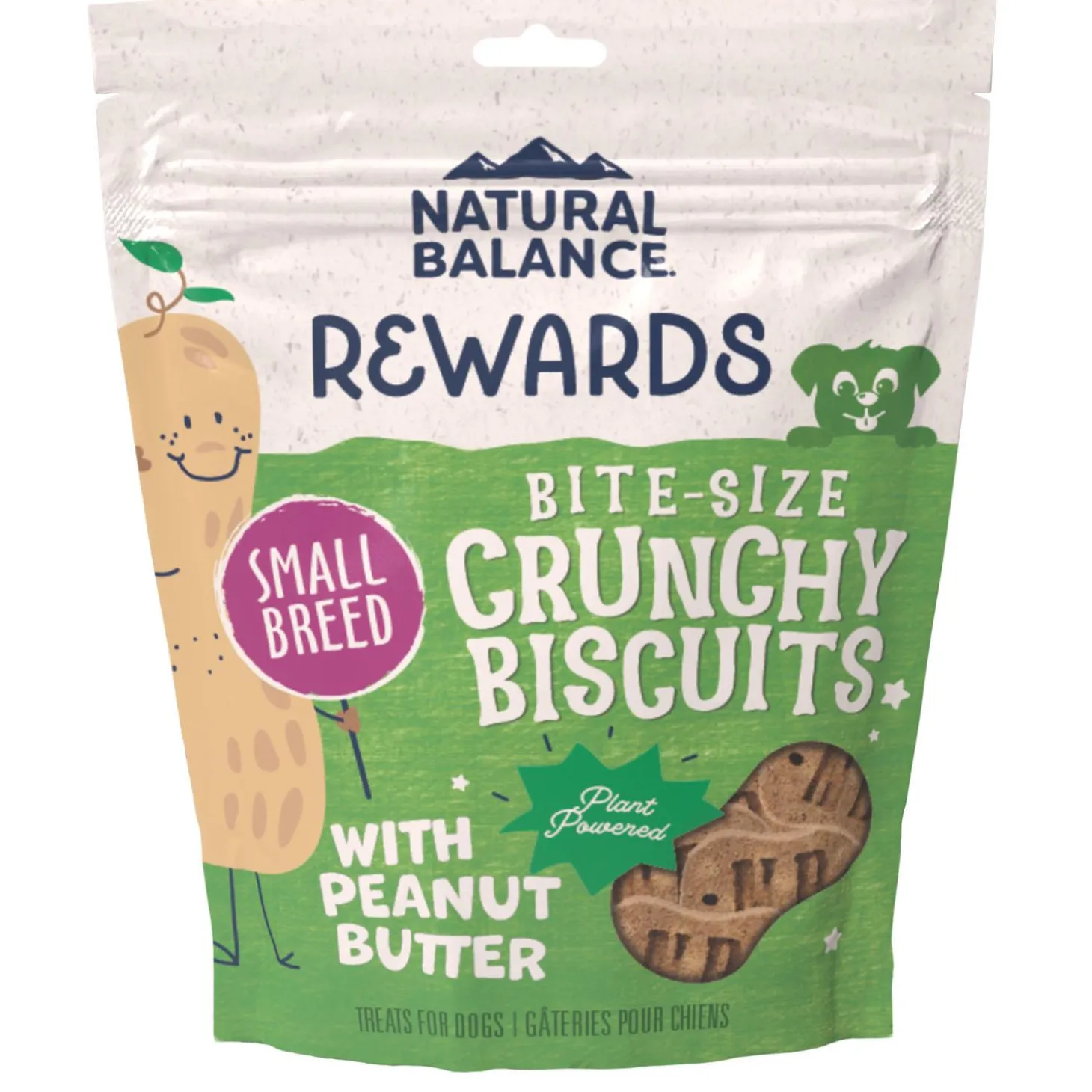 Rewards Plant Powered Crunchy Biscuits Peanut Butter Small Breed Dog Treats