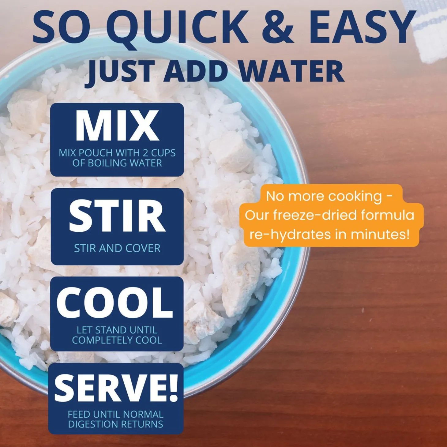 Rice, Chicken & Pumpkin Freeze Dried Bland Dog Diet