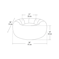 Round Fur Cuddler Brown Bed