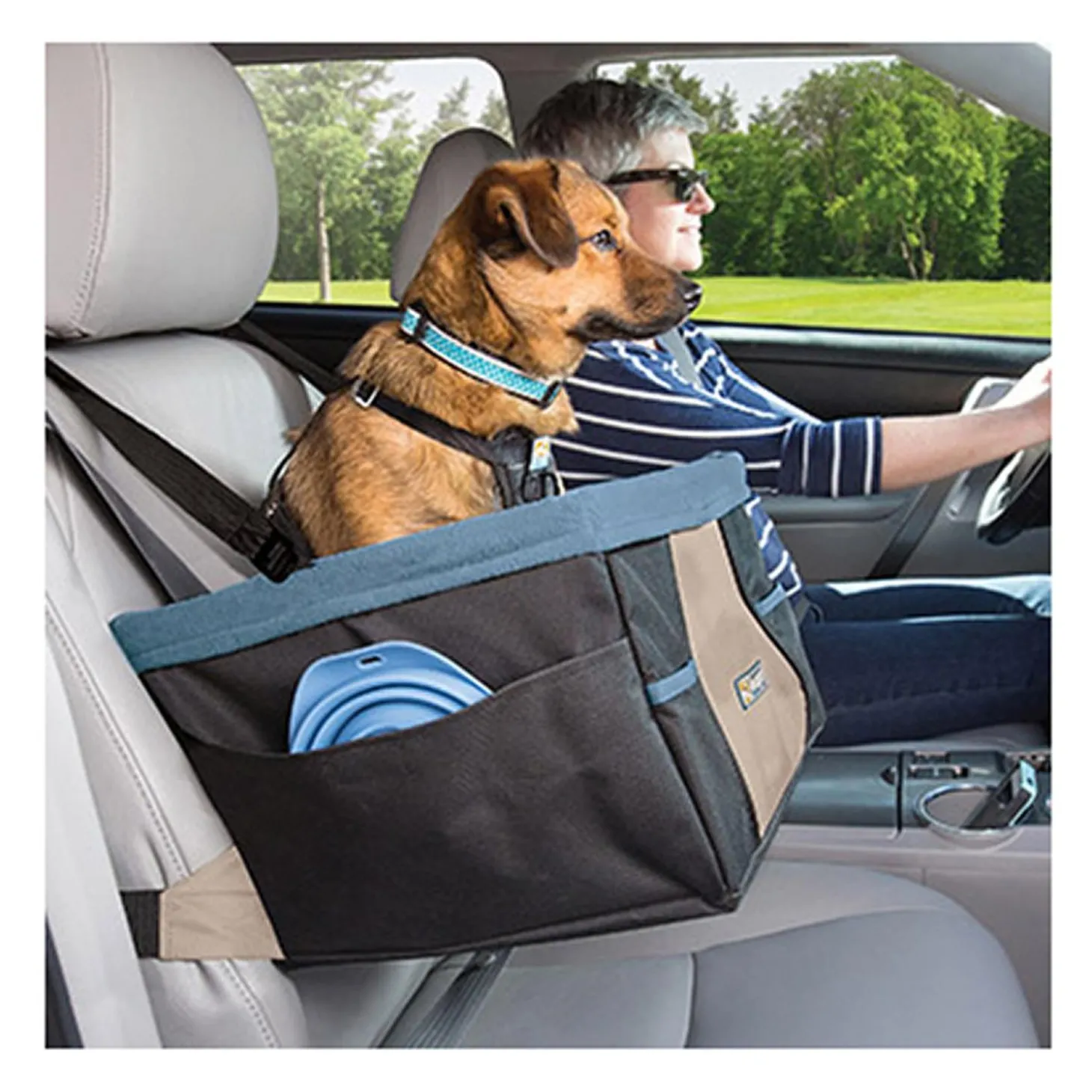 Rover Booster Seat For Dogs - Black & Blue