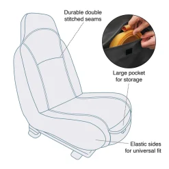 Rover Bucket Black Seat Cover