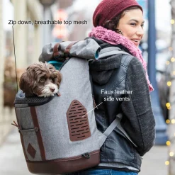 Rucksack Pet Heather Grey Carrier