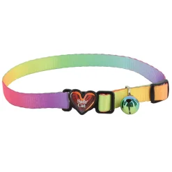 Safe Cat Heartbreaker Pastel Rainbow Adjustable Breakaway Cat Collar