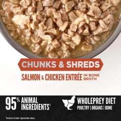 Salmon & Chicken Entree Chunks & Shreds Adult Cat Food