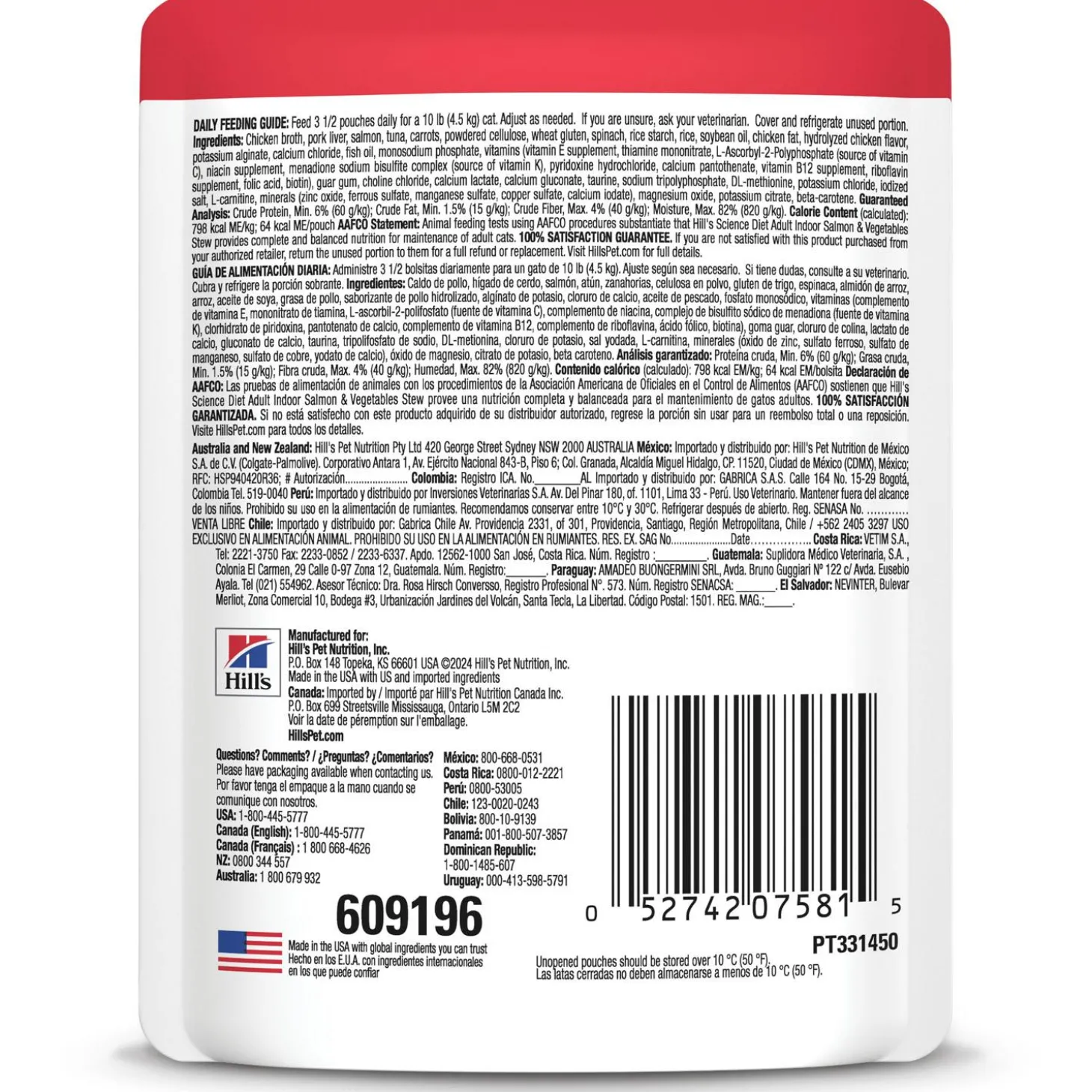 Salmon & Vegetables Stew Indoor Adult Cat Food