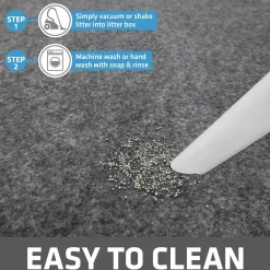 Savannah Grey Cat Litter Mat