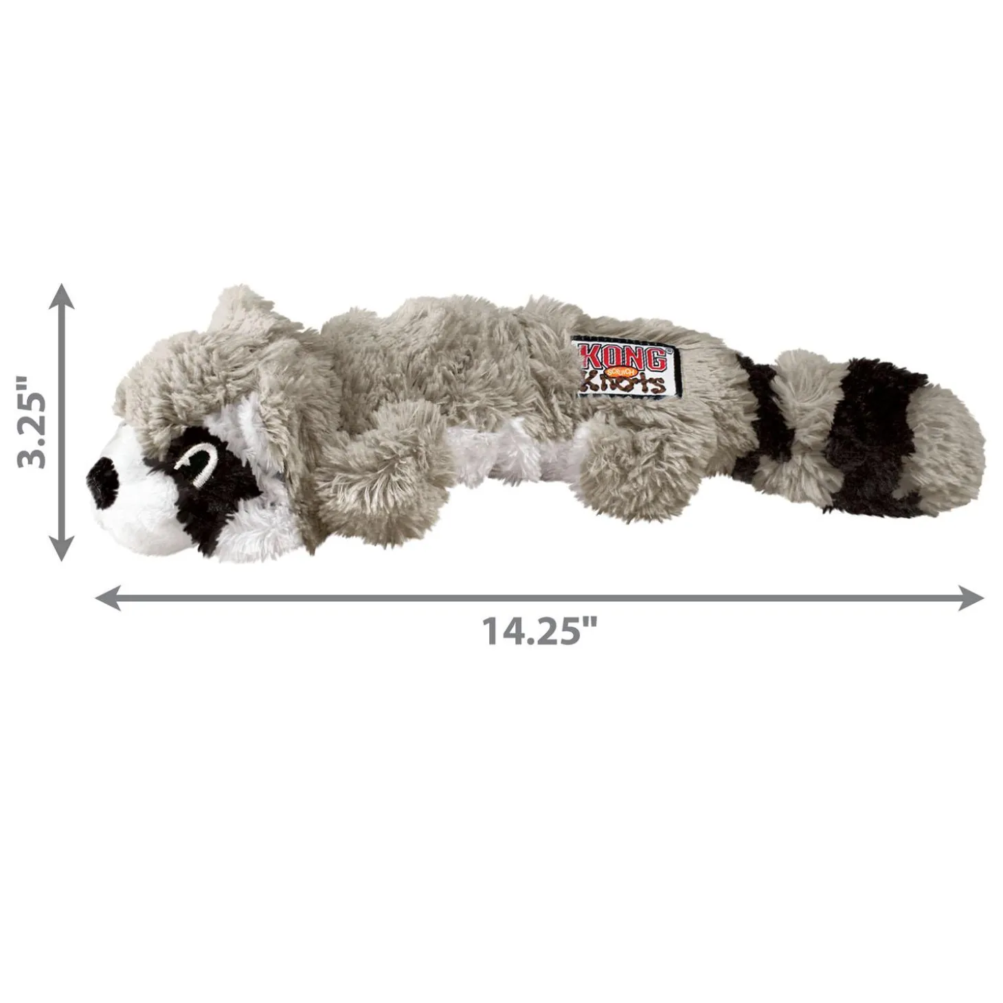 Scrunch Knots Raccoon Dog Toy