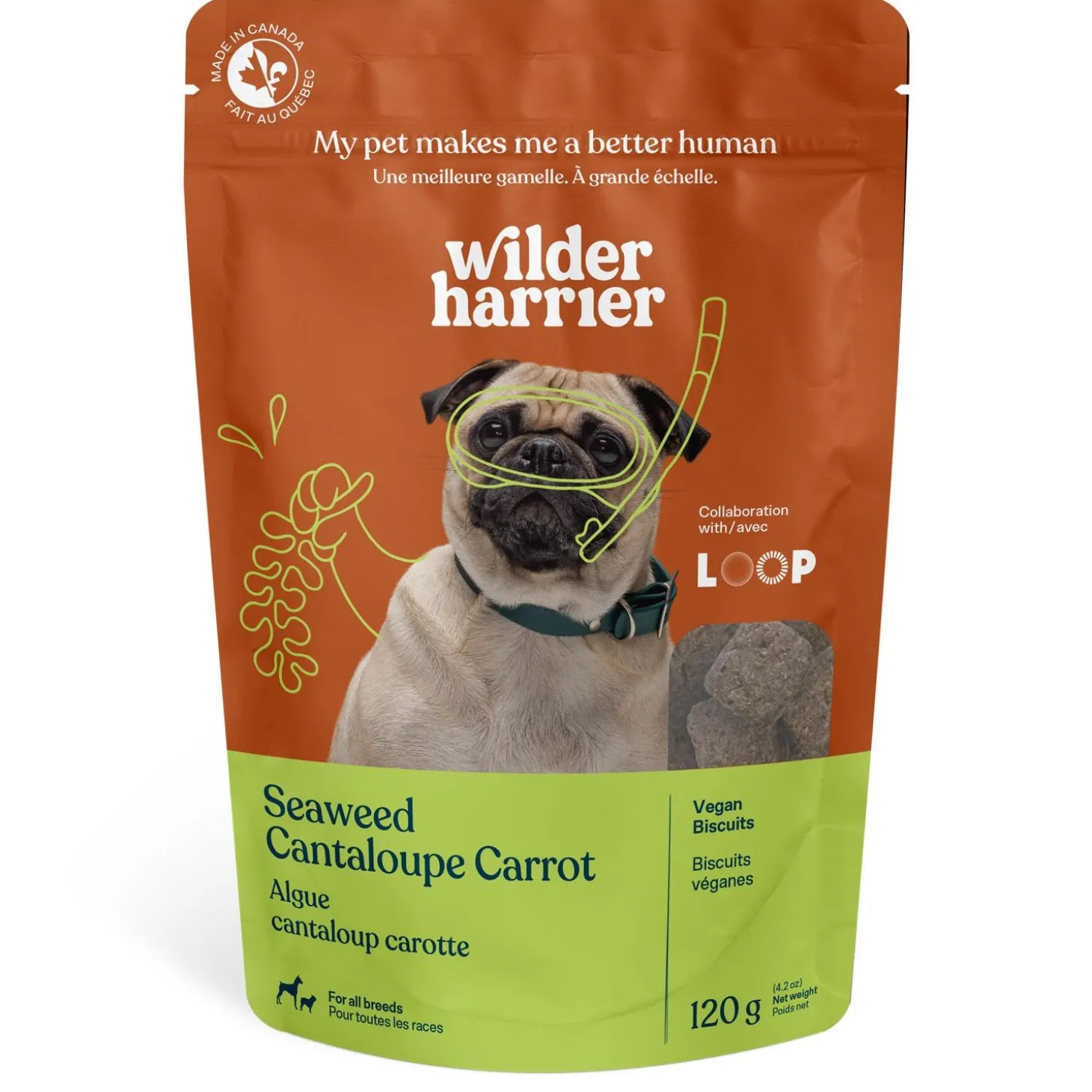 Seaweed Cantaloupe & Carrot Vegan Dog Treats