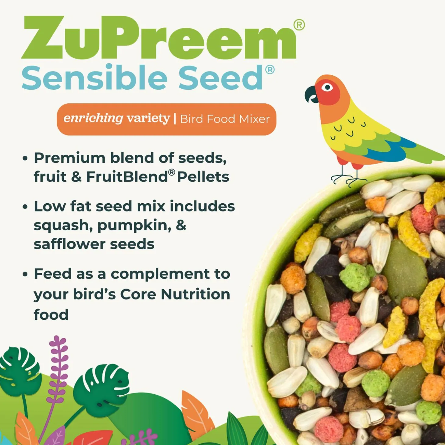Sensible Seed Parrots & Conures Food