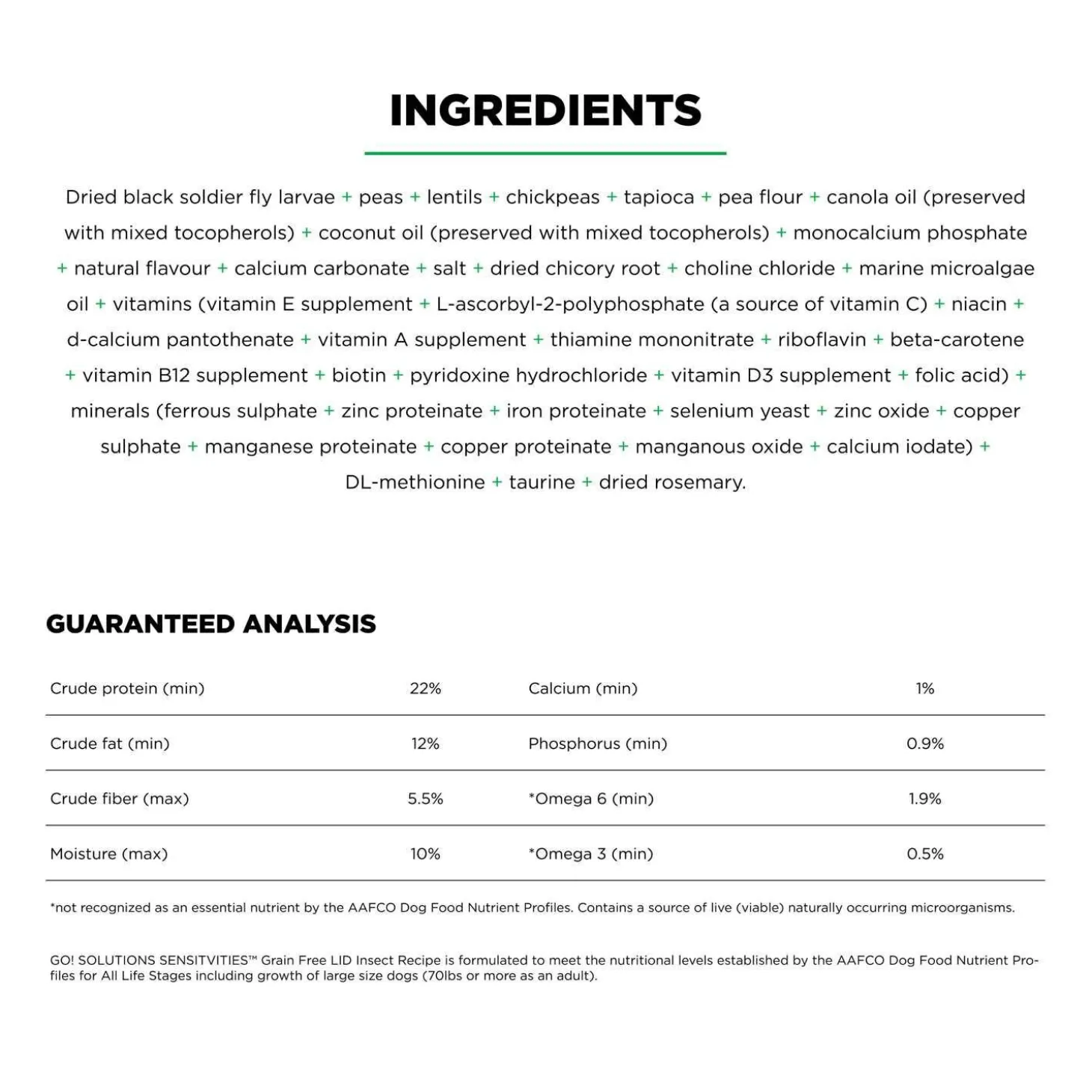 Sensitivities Limited Ingredient Grain-Free Insect Recipe Adult Dog Food