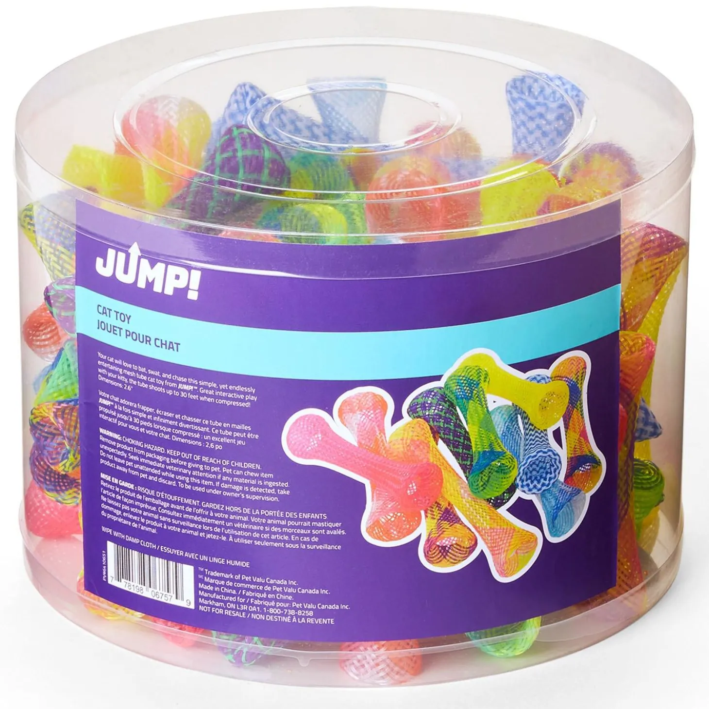 Short Mesh Tube Assorted Cat Toy