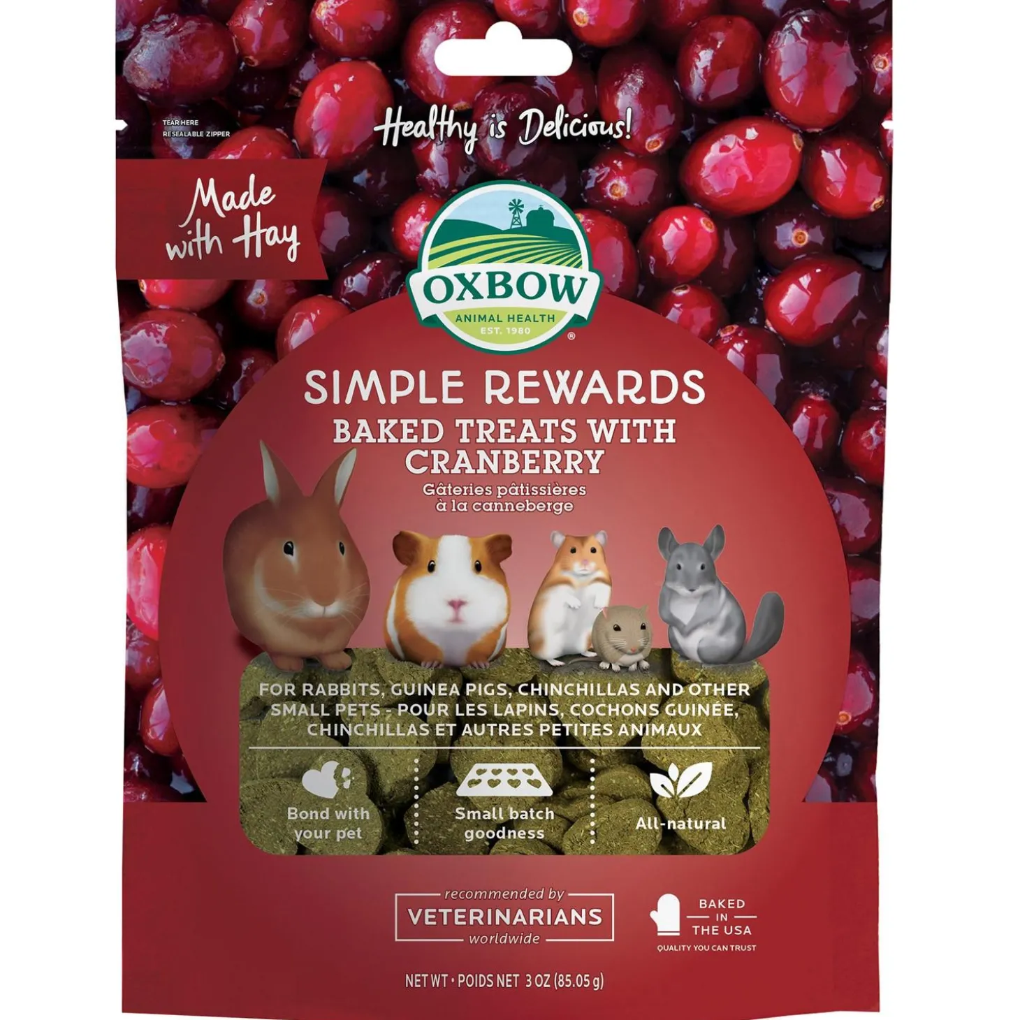 Simple Rewards Cranberry Baked Small Animal Treats