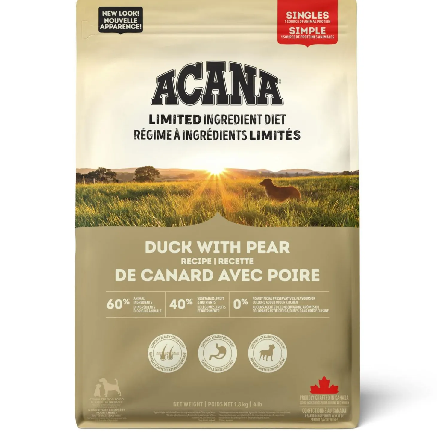 Singles Duck & Pear Recipe Dog Food