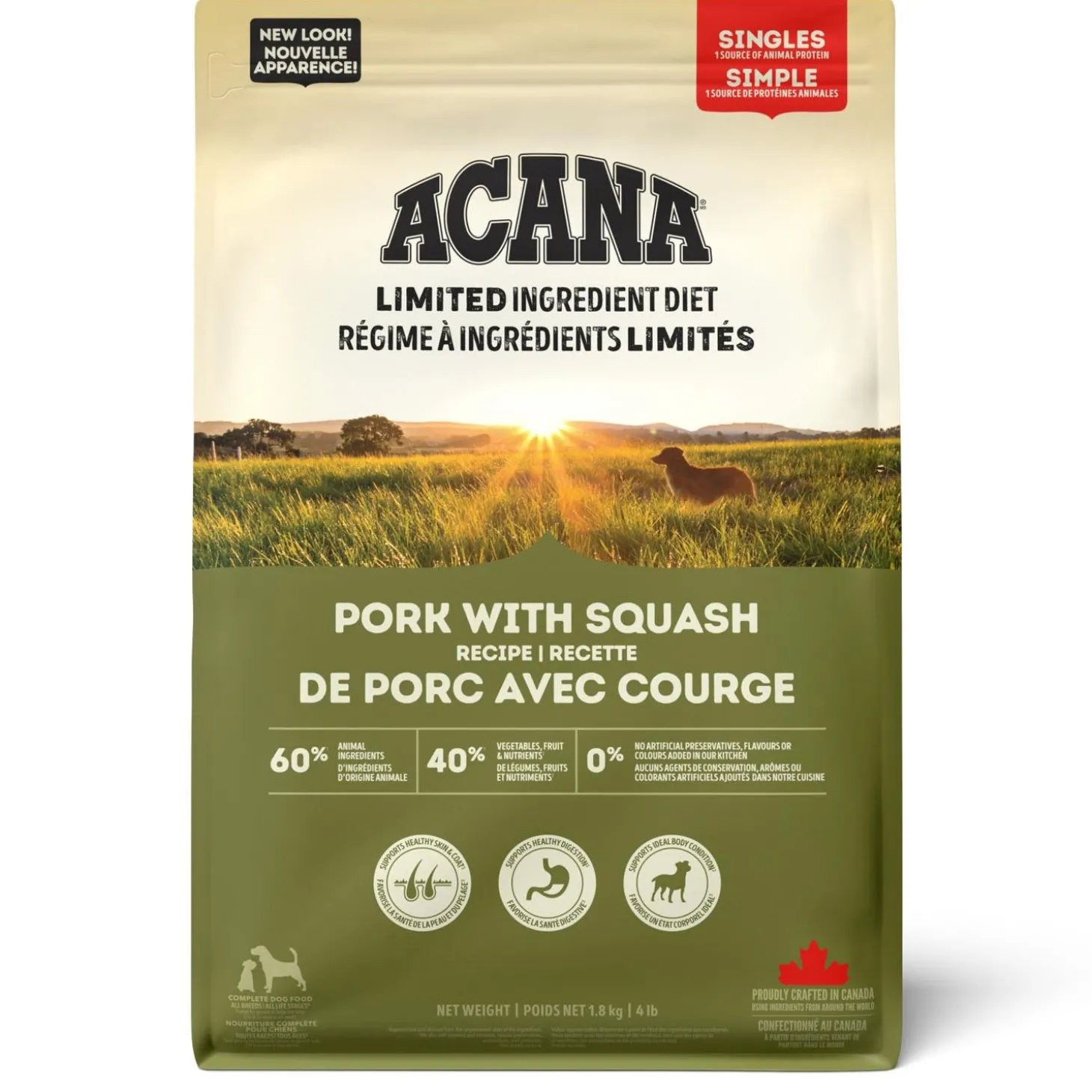 Singles Pork & Squash Recipe Dog Food