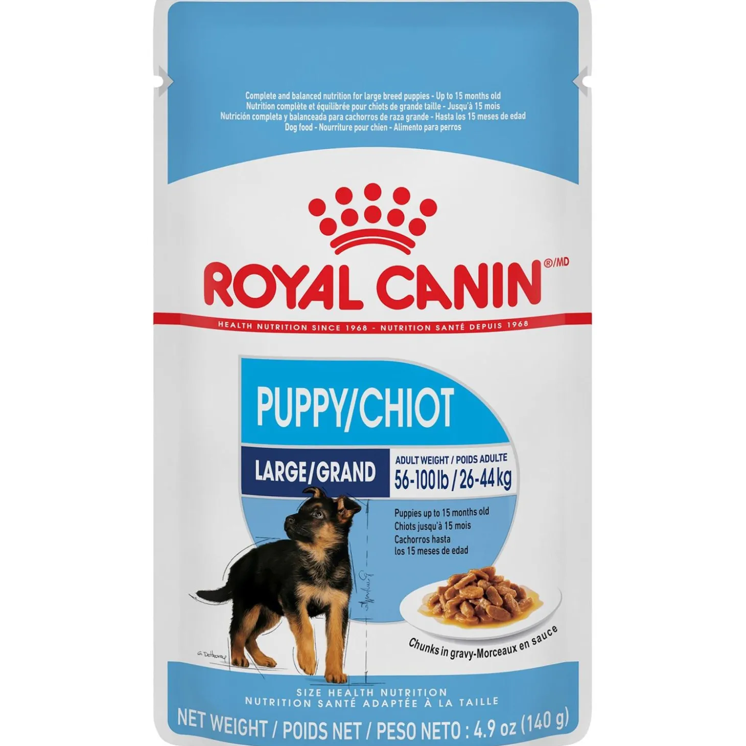 Size Health Nutrition Chunks in Gravy Large Puppy Dog Food