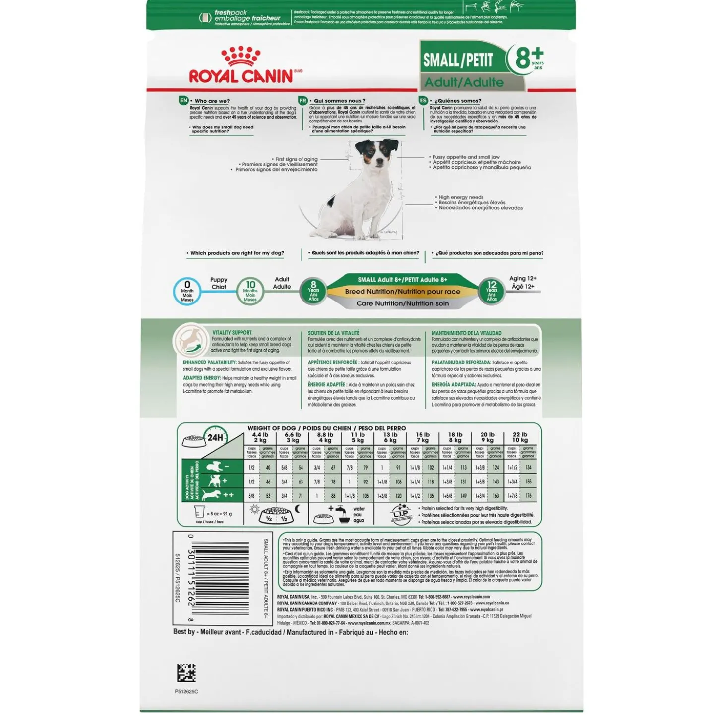 Size Health Nutrition Small Adult 8+ Dog Food