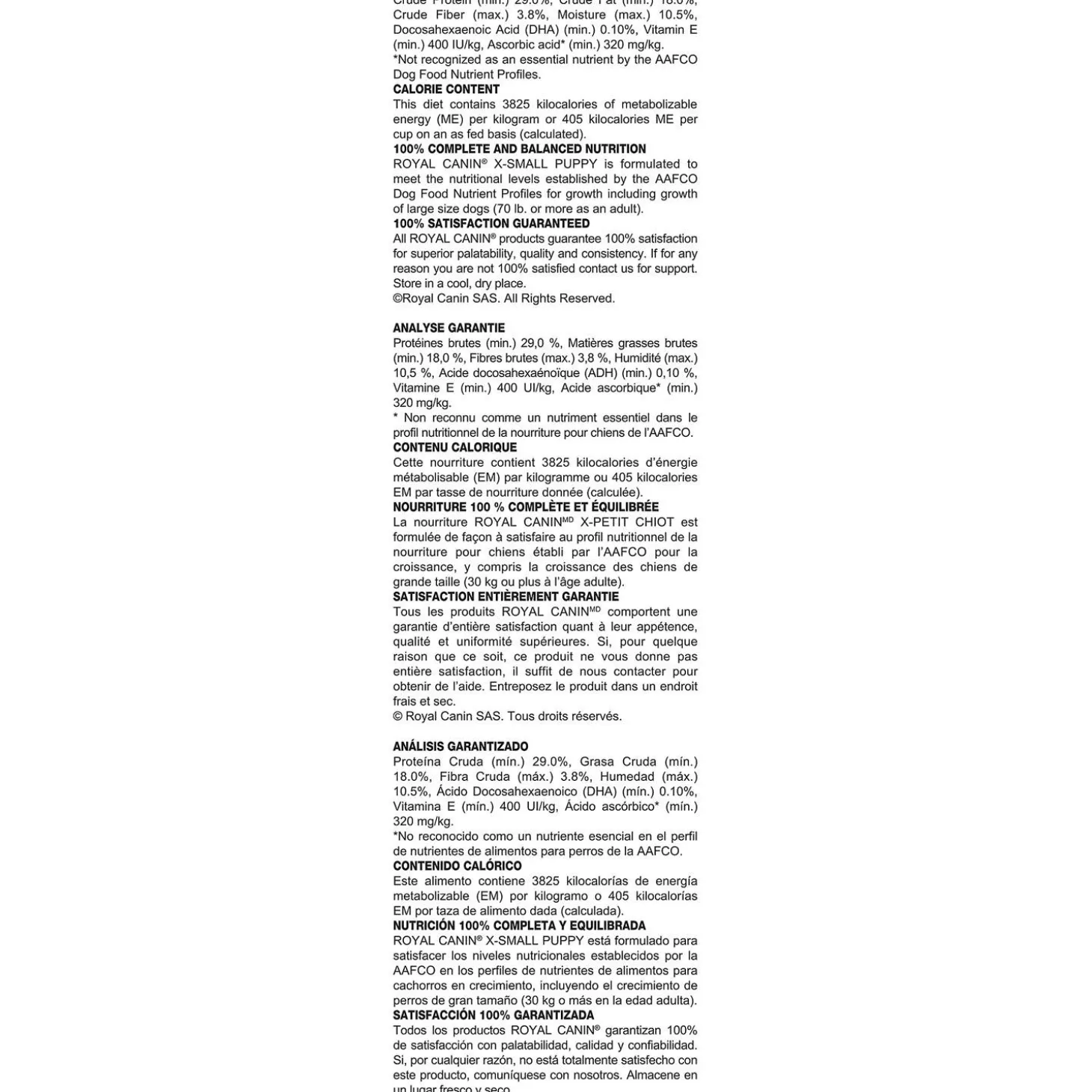 Size Health Nutrition X-Small Puppy Dog Food