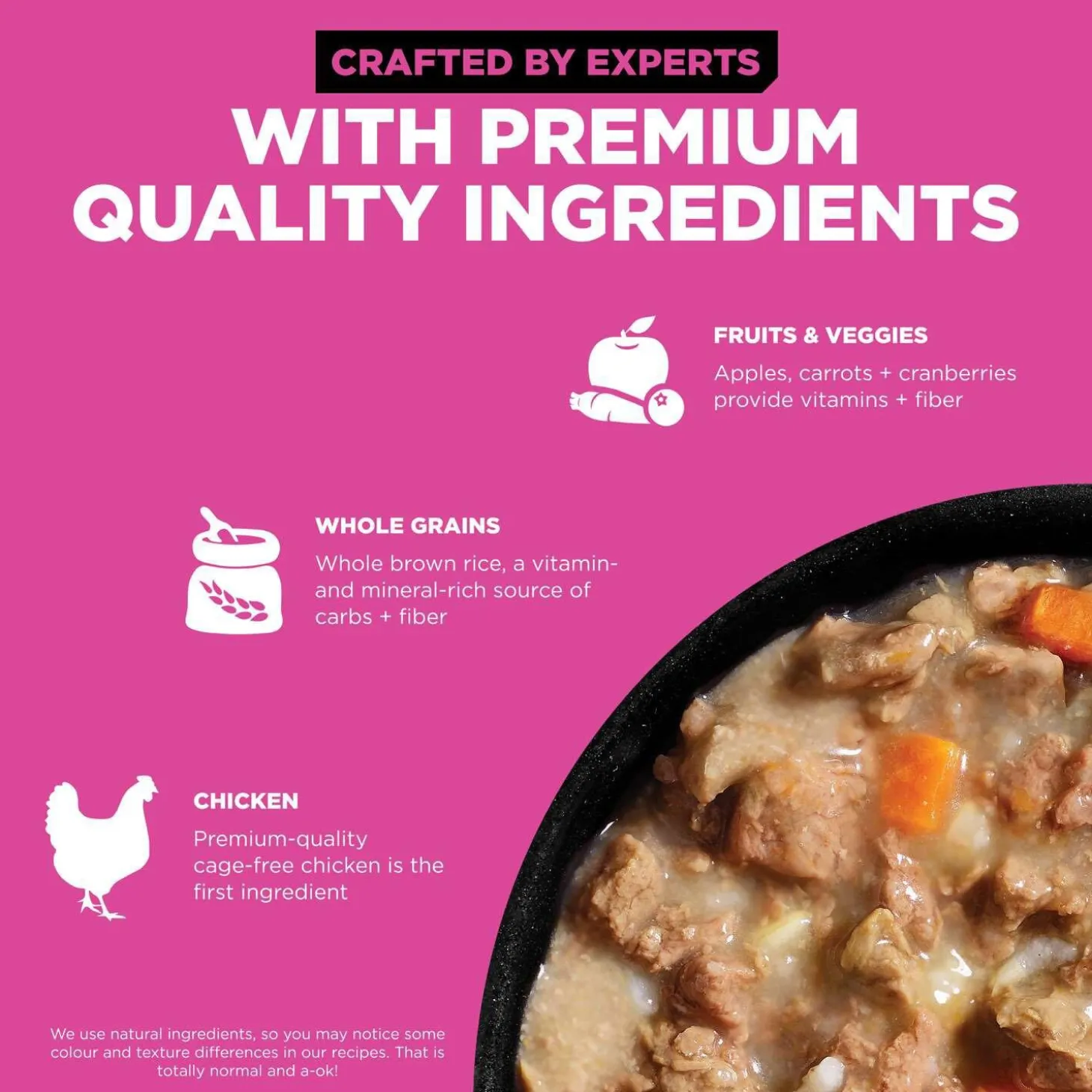 Skin + Coat Care Minced Chicken With Grains Recipe Cat Food