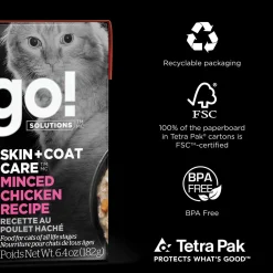 Skin + Coat Care Minced Chicken With Grains Recipe Cat Food