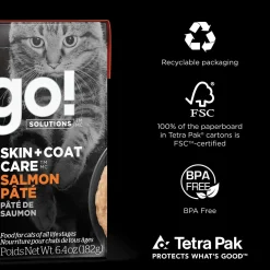 Skin + Coat Care Salmon Pate With Grains Recipe Cat Food