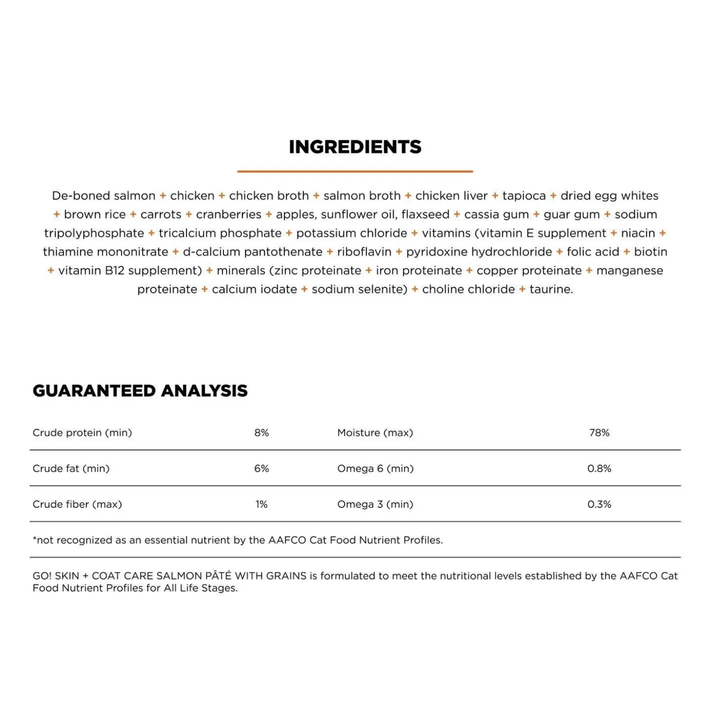 Skin + Coat Care Salmon Pate With Grains Recipe Cat Food