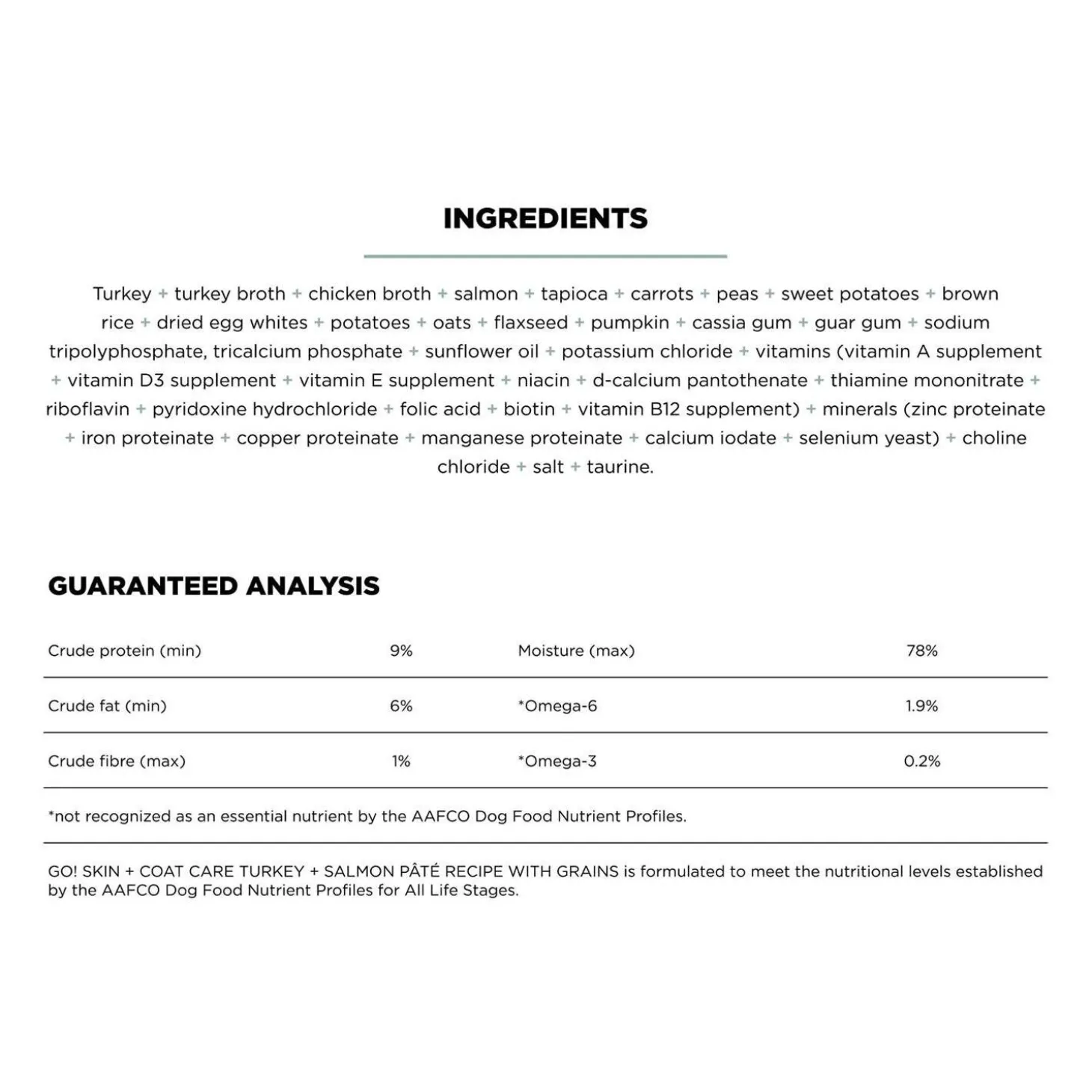 Skin + Coat Care Turkey + Salmon Pate Recipe Dog Food