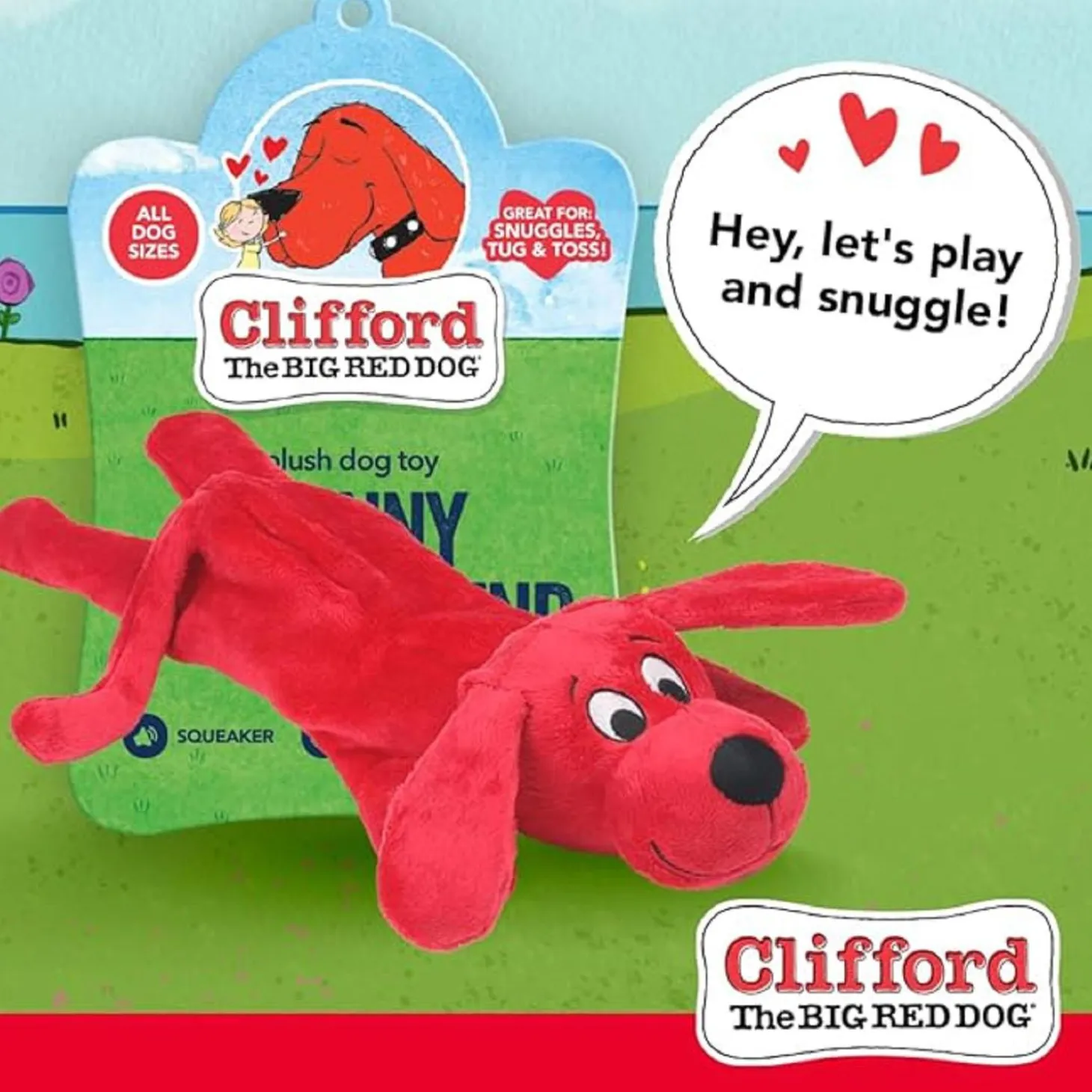 Skinny Furry Friend Plush Dog Toy