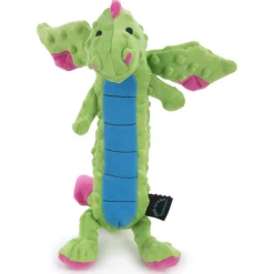 Skinny Green Dragon with Chew Guard Dog Toy