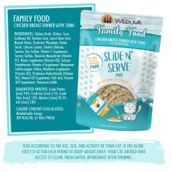 Slide N' Serve Pate Family Food Chicken Breast Dinner with Tuna Cat Food