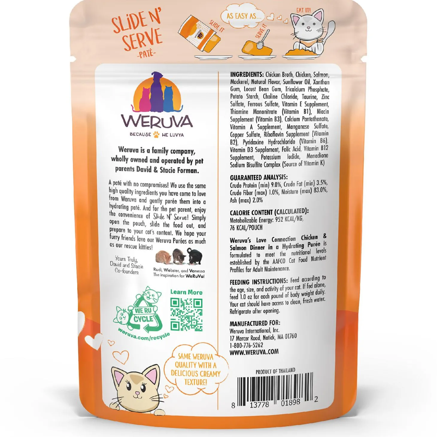 Slide N' Serve Pate Love Connection Chicken & Salmon Dinner Cat Food