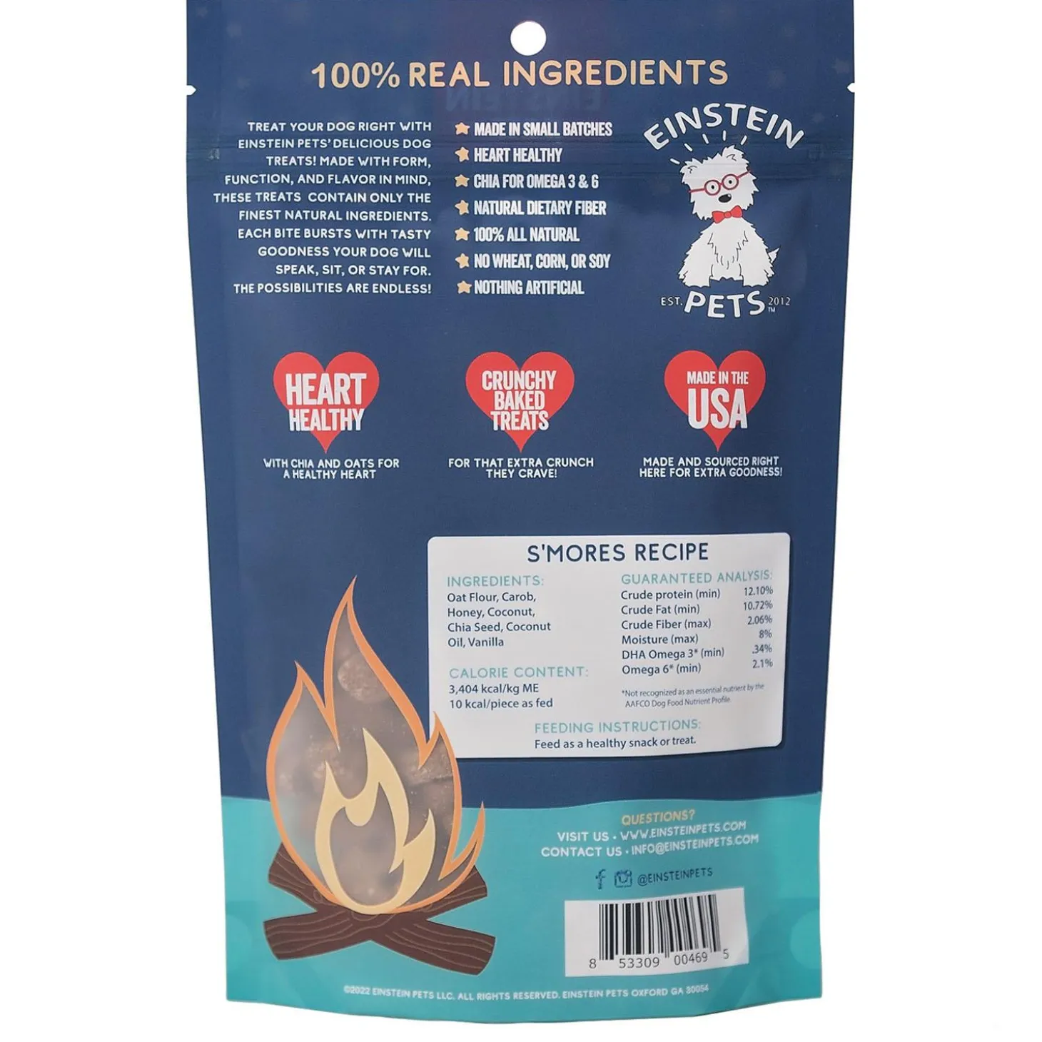 S'mores Carob Honey + Vanilla with Chia Recipe Dog Treats