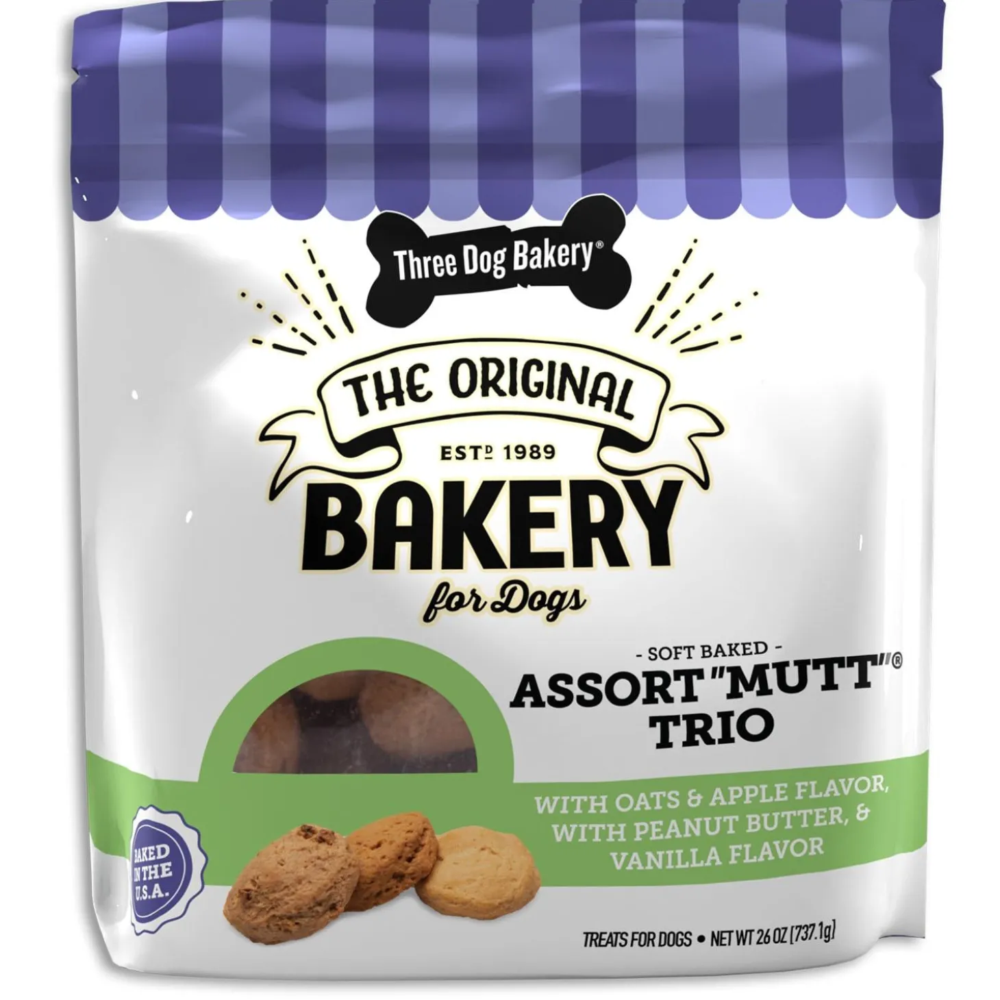 Soft Baked Assort Mutt Trio Dog Treats
