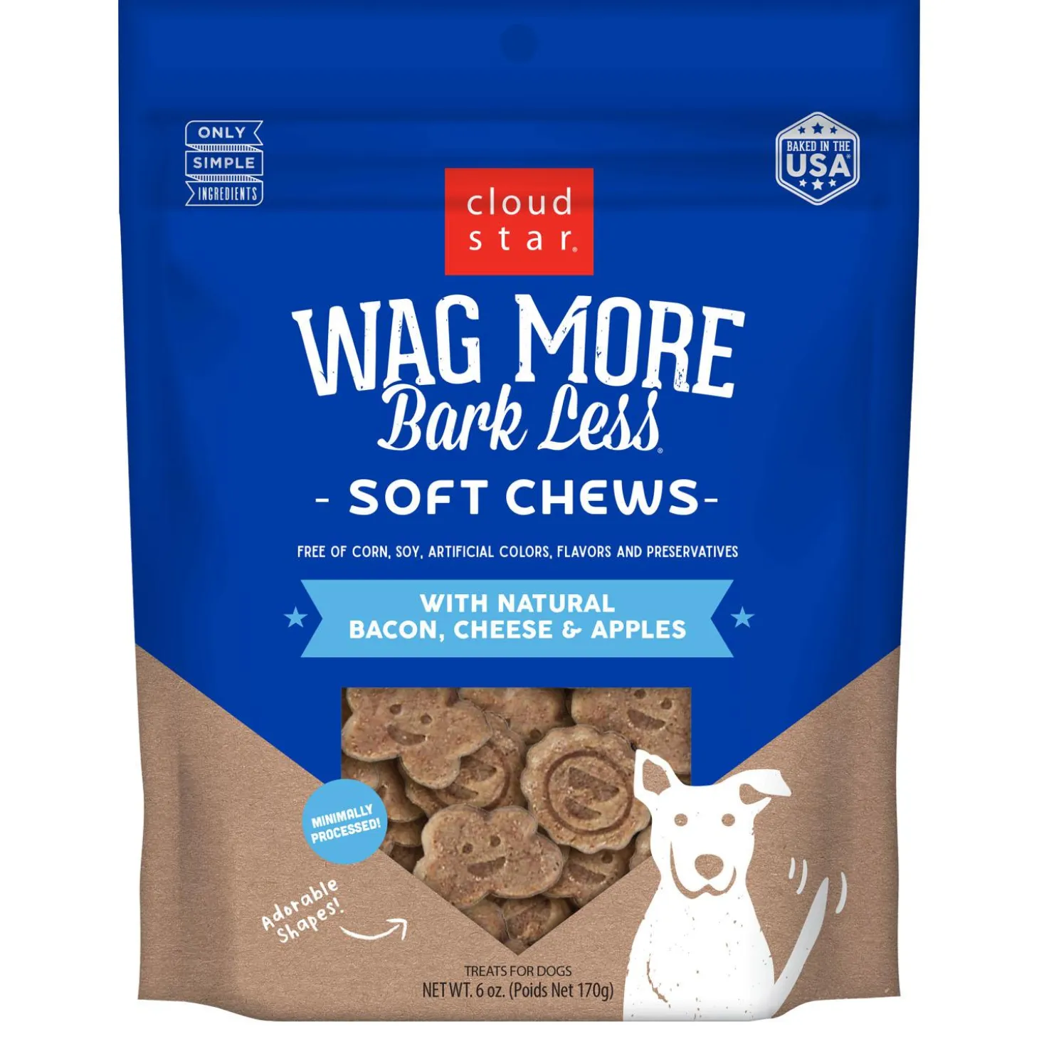 Soft Chews with Natural Bacon Cheese & Apples Dog Treats