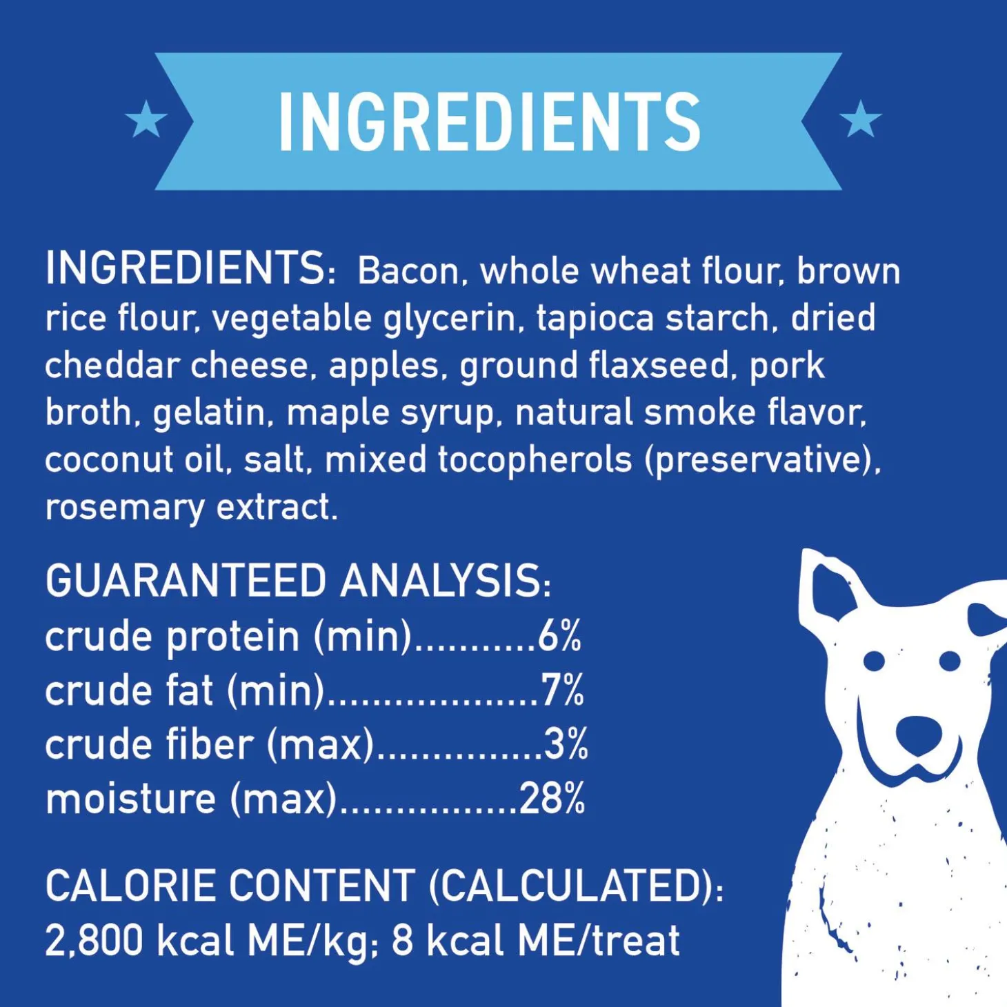 Soft Chews with Natural Bacon Cheese & Apples Dog Treats