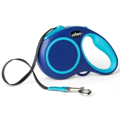 Soft Grip Ribbon Tape 16ft Retractable Blue Dog Leash
