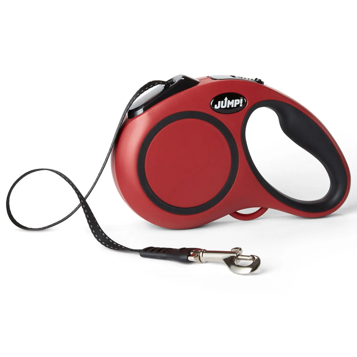 Soft Grip Ribbon Tape 16ft Retractable Red Dog Leash