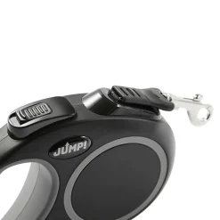 Soft Grip Ribbon Tape 16ft Retractable Black Dog Leash