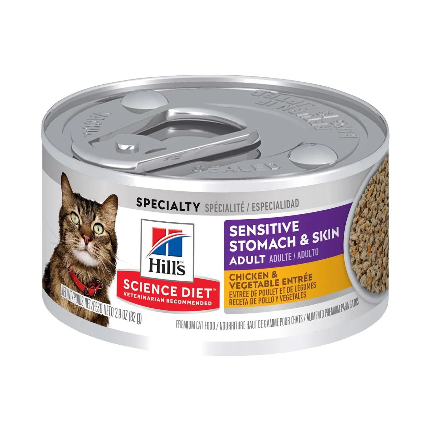 Specialty Sensitive Stomach & Skin Chicken & Vegetable Entree Adult Cat Food