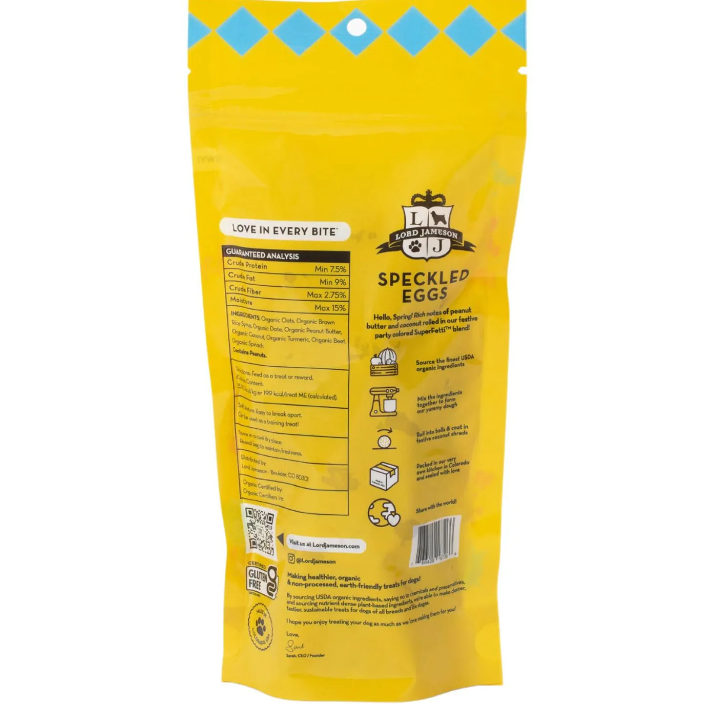 Speckled Eggs Peanut Butter & Oats Easter Dog Treats