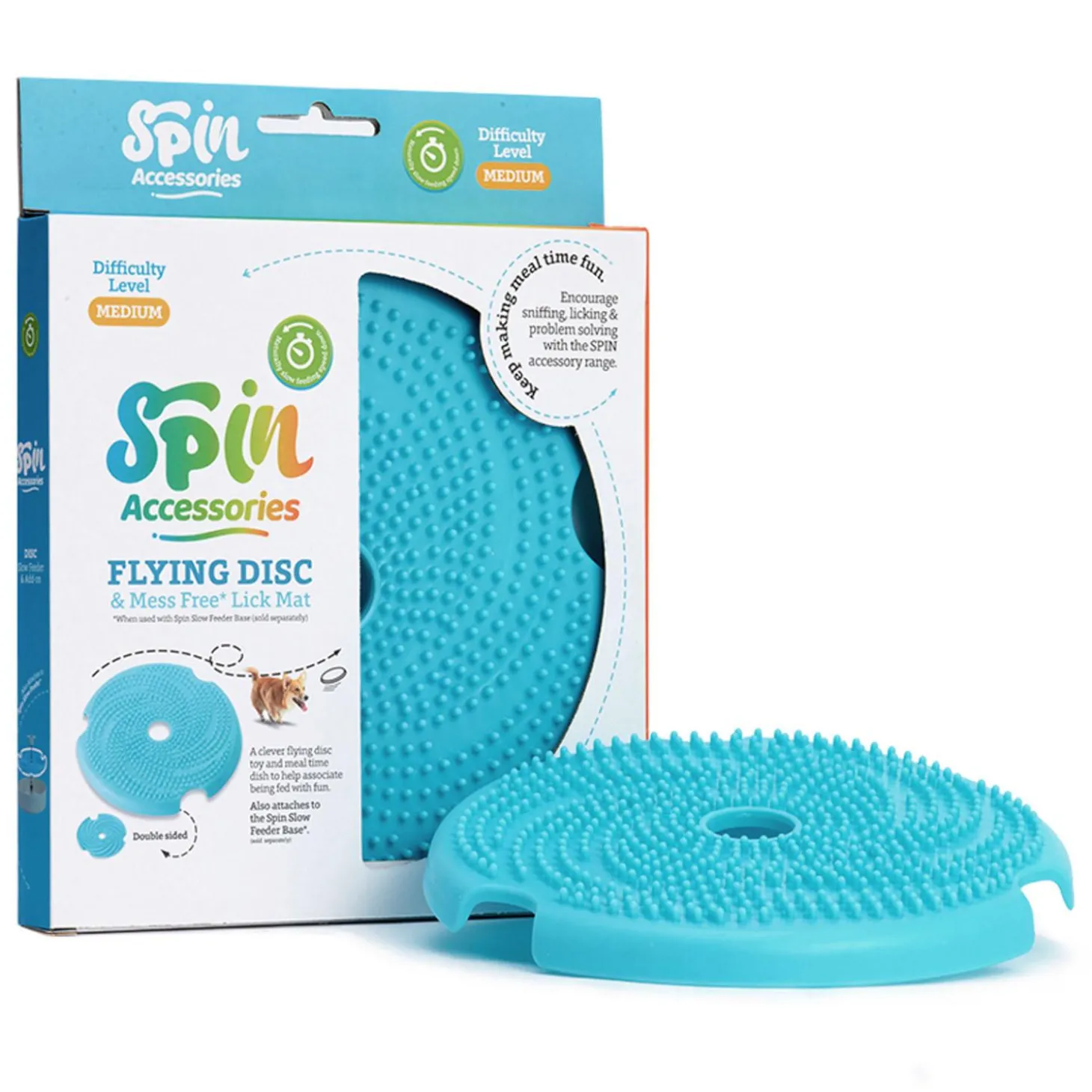 Spin Accessories Medium Level Blue Flying Disc Lick Mat